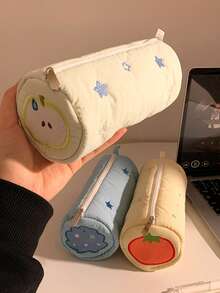 可爱创意星星刺绣铅笔盒，高品质ins风大容量文具袋，适合初中女生（2025款），日式化妆包，适合高中生，铅笔盒，书包，学习用品，返校季 - 彩色 - 查看 6