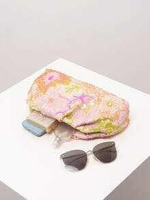 花卉包、亮片包、新娘派对手拿包、舞会包、舞会配饰、优雅女士包、婚礼用品、随机图案闪光舞会钱包