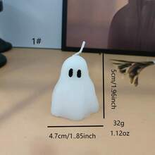 Halloween Ghost Shaped Scented Candle, Handmade Decor Piece For Holidays, Home, Restaurant, Birthday, Party, Bathroom (No Wooden Base Included) Home Decor Halloween Decor Room Decor - Various - View 13