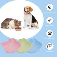 6 Piezas Tazones para Gatos - Tazones de Agua y Comida para Gatitos y Cachorros, Tazón de Plástico PP Multiusos para Mascotas Gatos/Perros/Animales Pequeños, Tazón de Alimentación y Agua para Mascotas, Diseño Lindo, Azul Rosa Verde.