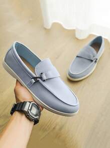 Men's Loafers, Summer New Non-Slip Wear-Resistant Flat Comfortable Slip-On Shoes, Outdoor Casual Driving Shoes Large Size Breathable Moccasins, Fashion Luxury Deodorizing Canvas Sneakers, Colorblock Casual Boat Shoes, All Season Straw-Sole Slouchy Shoes
