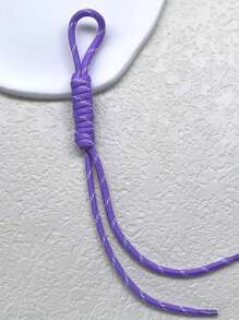 1 قطعة حبل متعدد الألوان مزدوج العقدة من البوليستر، مصنوع يدويا، إكسسوار DIY لحقائب، سلاسل الهاتف، ومعلقات المجوهرات