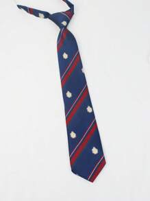 1 Peça Gravata Retrátil de Sarja da Moda, Gravata de Uniforme Escolar de Estudante, Laço, Adequada para Participar da Cerimônia de Abertura, Etc., e Adequada para Combinação Geral Diária.