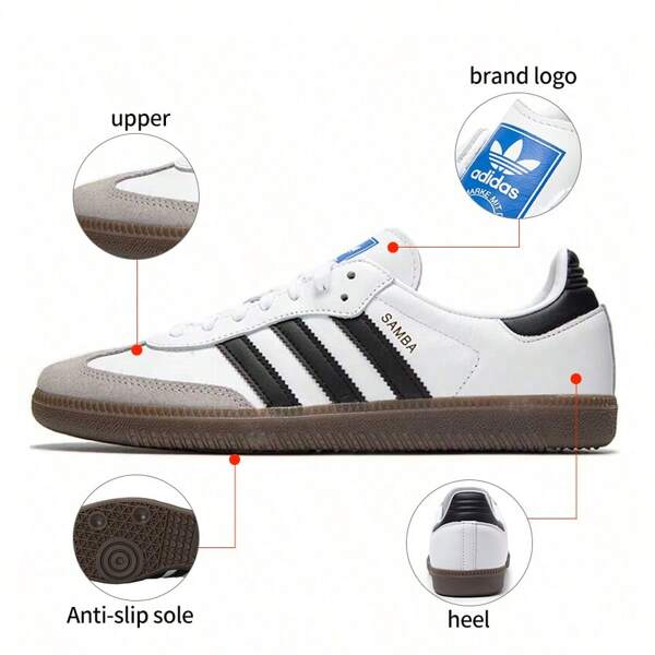 Adidas Originals Originals Samba OG Shoes - Men's And Women's Shoes Gum Sole & Classic Street Style T-Head Shoes B75806