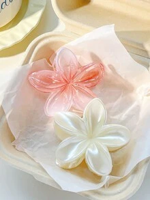 2 件女士花朵爪夹，海滩度假简约发饰，夏季发型夹，学校用品，大学秋冬发夹 - 彩色 - 查看 11