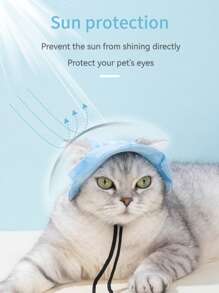 1pcsNew, Adjustable Sun Hat Designed For Your Canine And Feline Companions, Perfect For Outdoor Adventures. This Accessory Not Only Shields Their Delicate Eyes But Also An Adjustable Size To Ensure Your Furry Friends Have A Comfortable And Safe Experience. The Inclusion Of A Fisherman's Hat Design Further Enhances Its Practicality And Aesthetic Appeal, It Perfect For Capturing Precious Moments With Your Pet.