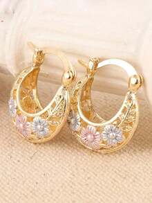 1 par de Pendientes de gota bonitos para adolescentes, regalos para decoración diaria para fiestas, joyería, regalo de Navidad - 4# - Ver 8