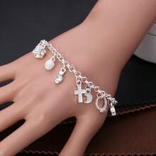 Temperament Fashion Thirteen Pendant Bracelet Women's Multi-Element Fashion Simple Jewelry - Bông tuyết vàng - Xem 3