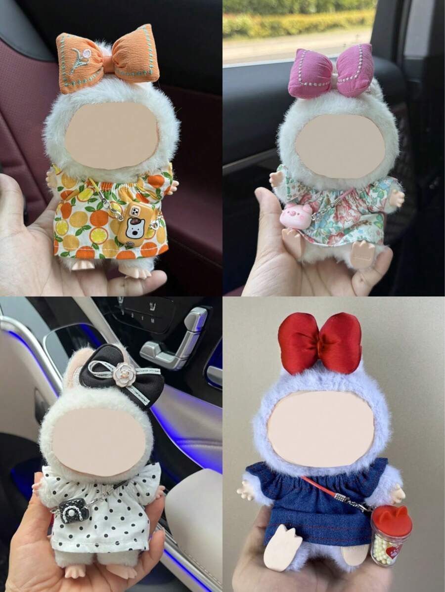 [Solo abbigliamento] Vestiti compatibili con le bambole da 17 cm, accessori di abbigliamento per vestire le bambole, con abiti di moda e fiocchi, collezione primavera/estate, regalo per compleanni, Pasqua, Natale, vacanze, graziosa gonna principessa (bambolina non inclusa)