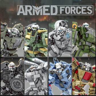 394 piezas Bloques de construcción de rompecabezas para niños, modelos de ensamblaje de robots, helicóptero mecha, caza mecha, avión militar mecha, en bolsas, juguetes ensamblados, regalos de rompecabezas, adecuados para niños y niñas, juguetes de ocio para adultos