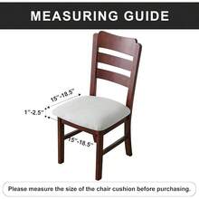 Seat Covers For Dining Room Chair Seat Slipcovers Kitchen Chair Covers (Beige, 4 Pcs) - 防水白色 - 查看 10