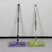 1pc Extra Large Flat Mop Set - Slouchy, Replaceable, Wet & Dry Usage, Stainless Steel, Suitable For Cleaning Bedroom, Kitchen, Living Room And Walls