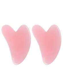 1件/2件装心形刮痧板 ABS树脂面部按摩工具，用于提拉紧致肌肤、减少浮肿和皱纹，是护肤的理想选择。 - 彩色 - 查看 9