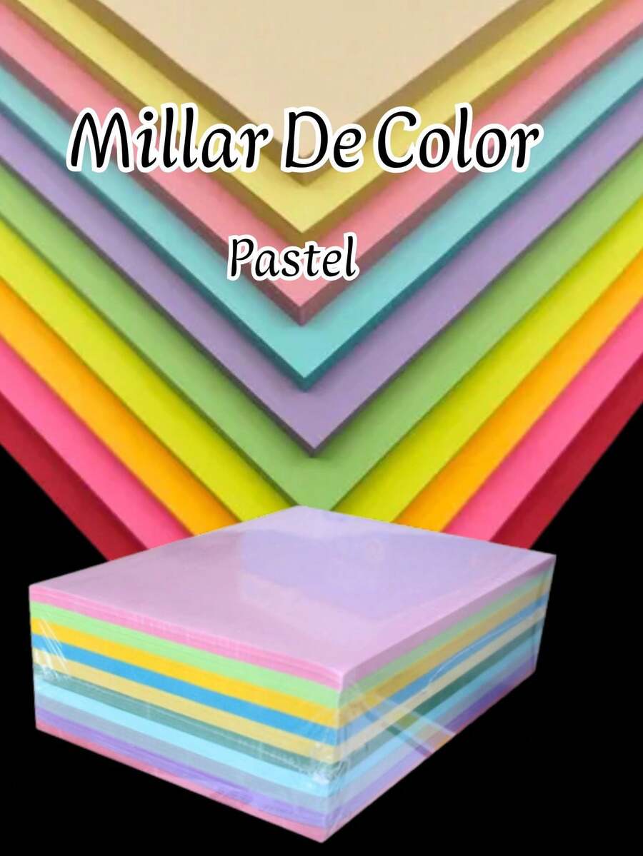 Millar De Colores Pastel Taamaño Carta Letter Paper Office School Supplies Paper Letter Paper Millar De Colores oficina escuela todos - Multicolor - Ver 1