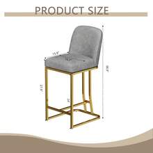 Set Of 2 Dining Bar Chairs, Modern Style Bar Chairs With Simple Design, Creative Design Comfortable High Stools And Flexible Dining Chairs Suitable For Bars, Restaurants Or Kitchen Counter - Gray - View 6