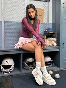 DareSee 时尚简约百搭小白鞋 音乐节 Y2K 节 返校季 秋季 圣诞节 冬季 圣诞礼物 - 白色 - 查看 5