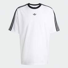 Adidas Originals Áo thun nam tay ngắn bằng vải Jacquard, áo thun ngắn không cổ dệt kim TJW5877 - trắng - Xem 1