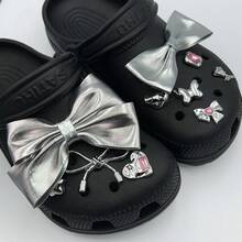 9pcs/Pack Chic Metal Shoe Clips Kit! Butterfly, Heart And Rhinestone Combo, Essential For Daily Wear And Dates