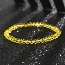 1pc Women's Minimalist Crystal Beaded Bracelet, Elegant Luxury Fashion Accessory