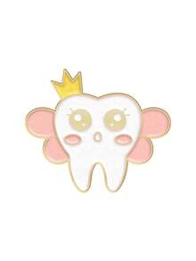 1/10 Stücke witziger, kreativer Zahnpflege Cartoon Email Anstecknadel, vielseitiges Modeaccessoire für Kleidung & Taschen - Verschiedenfarbig - Übersicht 18