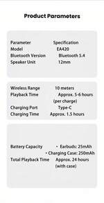 Lenovo 藍牙耳機EA420 骨傳導概念耳夾耳機 開放式狂甩不掉 藍牙5.4超低延遲 持久續航運動耳機 黑色 - 黑色 - 查看 7