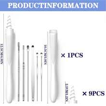 Ear Wax Removal Tool, 2025 Q-Grips Ear Wax Removal Reusable And Washable Replacement Soft Silicone Tips For Cleaner Earwax, Ear Wax Removal Kit Contains 7 Types Of Ear Cleaner Tools - Màu Cam cháy - Xem 8