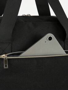 1pc Large Capacity Insulated Mummy Bag With Wet/Dry Compartments, Crossbody And Handheld Design - Black - View 7