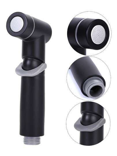 1pc Black Body Cleaning Sprayer Booster Spray Gun Faucet Flushing Household Toilet Flushing Water Gun Toilet Cleaning Spray Gun