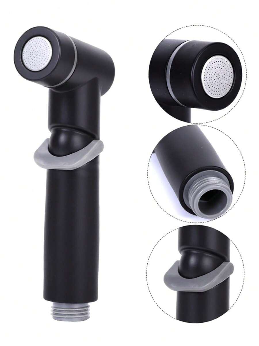 1个黑色机身清洁喷雾器增压喷枪水龙头冲洗家用马桶冲水枪马桶清洁喷枪 - 黑色 - 查看 1