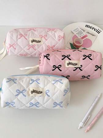 1 件大容量铅笔盒收纳袋化妆包文具收纳盒