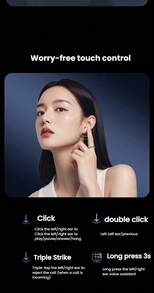 Lenovo Tai nghe không dây thực sự chống ồn thông minh EA230 Bluetooth 5.4 Độ trễ thấp Tuổi thọ pin dài Tai nghe thể thao Thích hợp cho điện thoại thông minh Âm nhạc Trò chơi và Chạy bộ Phổ thông Màu đen - màu đen - Xem 6