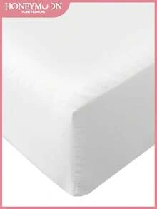 1 tấm ga trải giường màu trơn, tấm bảo vệ nệm, mềm mại và thoáng khí, phù hợp với giường đơn, giường đôi, giường cỡ Queen, giường cỡ King, bộ đồ dùng giường ngủ thiết yếu cho gia đình và ký túc xá. - trắng - Xem 2