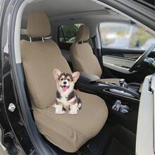 2PCS Car Front Seat Cover Car Seat Cover With Storage Pocket Washable Split Automotive Seat Cover Protector For Truck,Van ,SUV Seat Covers Front Kit Protector Washable Cover For All Car Models - 駝色 - 查看 9