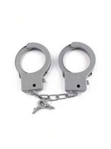 Set de 3 esposas de juguete para fiestas de disfraz, hechas de plástico con llaves, accesorios de utilería para escenarios y temas de policía, un accesorio de diversión para fiestas, disfraces de Halloween y el mejor regalo para familiares y amigos.