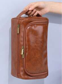 1 Unisex Hanging Travel Organization Bag, This Lightweight And Compact Men's Toiletry Bag With A Sturdy Handle Makes It Easy To Carry And Fits Perfectly In Your Suitcase Or Backpack. Large And Durable Shaving Bag With Plenty Of Capacity - For Personal Care And Hygiene Essentials