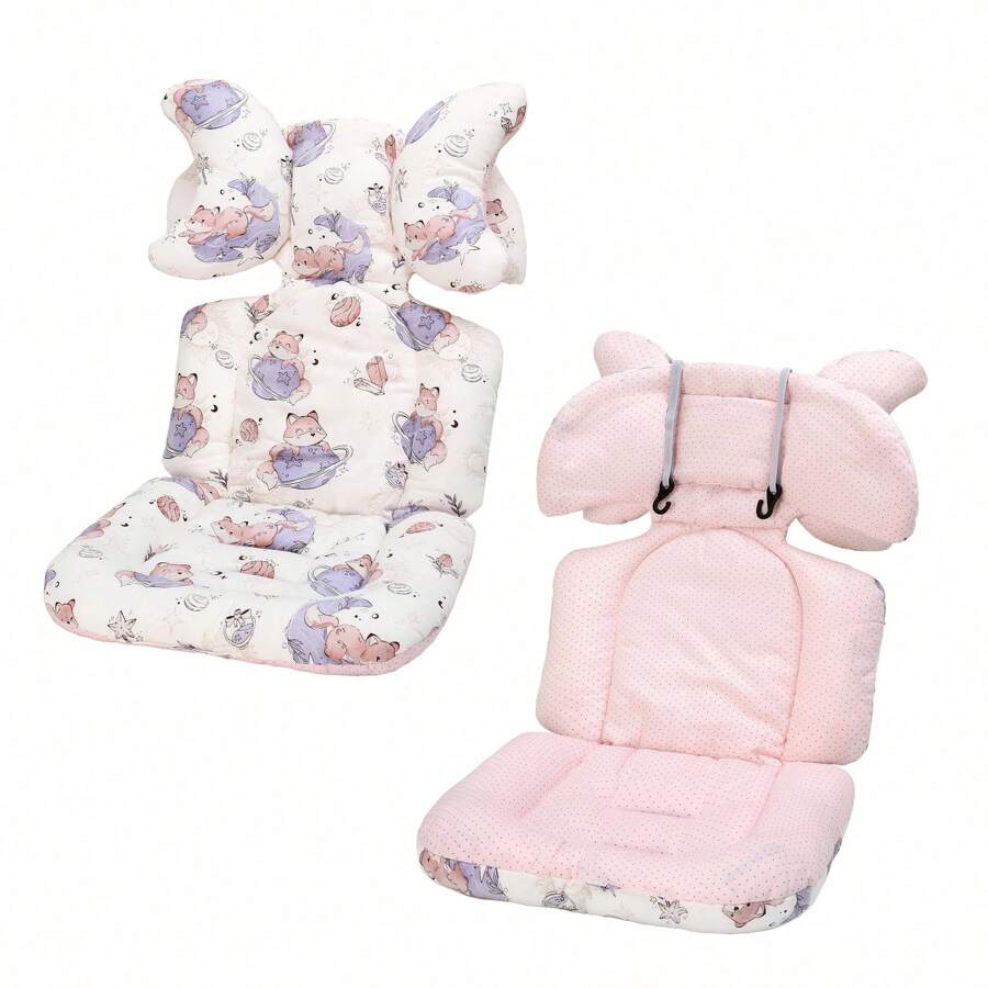 Imbottitura in cotone per passeggino, carrello per sedia da pranzo per bambini, imbottitura in puro cotone, cuscino universale per seduta del passeggino, disponibile su entrambi i lati, 68 x 33 cm