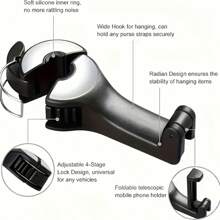 1 Stück einstellbare Autohalterung für Kopfstütze - aus stabilem ABS-Material, wasserdicht, für Autos geeignet, für Reisen und Pendeln, Autohandyhalterung