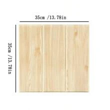 50pcs/100pcs 3D Wall Tile Sticker, Wood Grain Self-Adhesive Anti-Collision Sticker, Waterproof Moisture-Proof Ceiling Sticker, Easy To Stick And Peel, Easy To Clean And Free Cutting, For Kitchen Living Room Bathroom Corridor