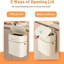 带盖厨房垃圾桶，壁挂式家用新款，浴室/卫生间/厨房食物垃圾悬挂式储物桶，带盖小型室内桌面堆肥桶