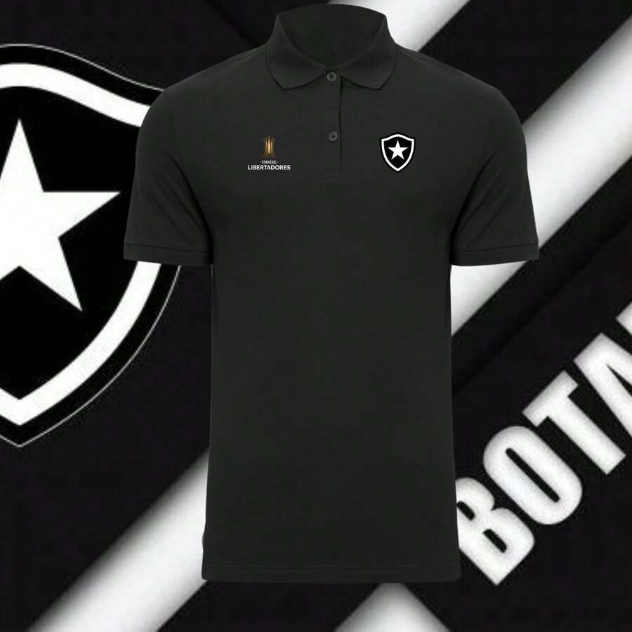 Camiseta de Futebol Blusa de time Camiseta Libertadores 2025 Camiseta do Fogao - Preto - Visão 1