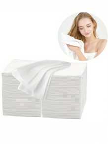 100 piezas/50 piezas/20 piezas/5 piezas Toallas desechables para deportes, toallas de baño de fibra suave y absorbente para viajes, sauna y baño de pies, aptas para hombres y mujeres, esenciales para viajes y verano, se pueden usar en exteriores, baño y playa. Toallitas faciales desechables para uso facial, corporal, masajes, salones de belleza, viajes y limpieza.