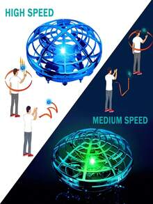 UFO bay lơ lửng thông minh cảm ứng 360° có thể nhào lộn, phát sáng, điều khiển bằng cử chỉ, đồ chơi giáo dục khoa học viễn tưởng tương tác thú vị, thích hợp cho bé trai và bé gái từ 3-12 tuổi làm quà sinh nhật. - Nhiều màu - Xem 3