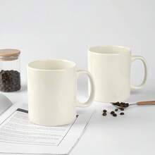 30oz Super Large Ceramic Coffee Mugs Large Handles Set Of 2 (Cobalto) - Cream - 查看 3