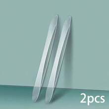 2pcs Transparent PU Car Door Edge Guard, Invisible Adhesive Anti-Collision Protection Strip, Car Door Handle Bumper Protector, Fits For All Cars