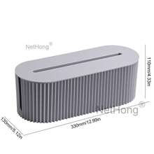NetHong Cable Storage Box Wire Cable Management Socket Tidy Desk Table Organizer UK - Grey - View 6