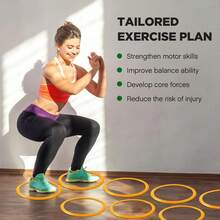 10 个敏捷环，速度和敏捷性训练环，速度训练环，用于训练投掷设备，15 英寸（约 38 厘米）