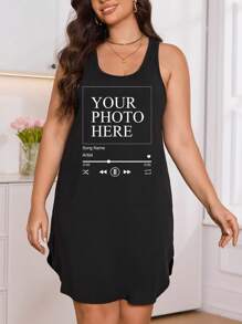 Vestido personalizado de pijama y ropa de estar en casa para mujer de talla grande, agrega tu texto, elige tus colores y tipos de letra favoritos, diseña tu propio vestido impreso personalizado, vestido personalizado para mujer, regalos para novias/familiares, regalos del Día de la Madre, regalos de cumpleaños, regalos de boda y talla grande. Personalización de texto, vestido, vestido de mujer con estampado, vestido personalizado, vestido de manga corta personalizado para verano