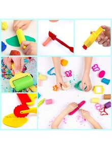 Clay Tools - 20pcs Children's Clay Tool Kit, Includes Various Shaped Clay Cutters And Rollers (Random Colors, Patterns And Styles)