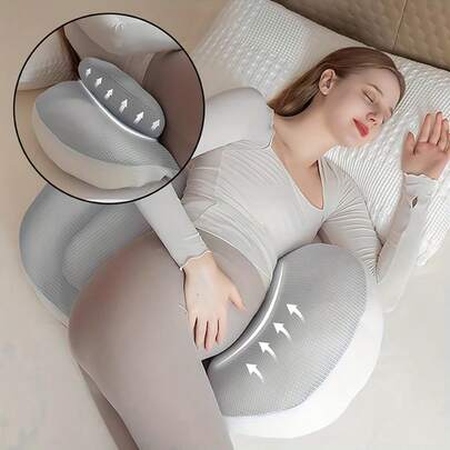 Comfortable Side Sleeper Pregnancy Pillow With Abdominal And Back Support, Ideal Choice For Pregnant Women, Pregnancy Pillow, Sleep Aid For Expectant Mothers, Supportive Sleep Assistant, Breathable Pillow