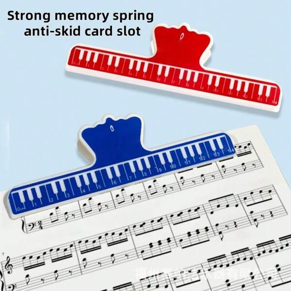 2pcsPiano Music Score Clips, Strong Music Score Holders, Book Fasteners, Page Dividers, Music Sheet, Tablature, Staff Paper Clips